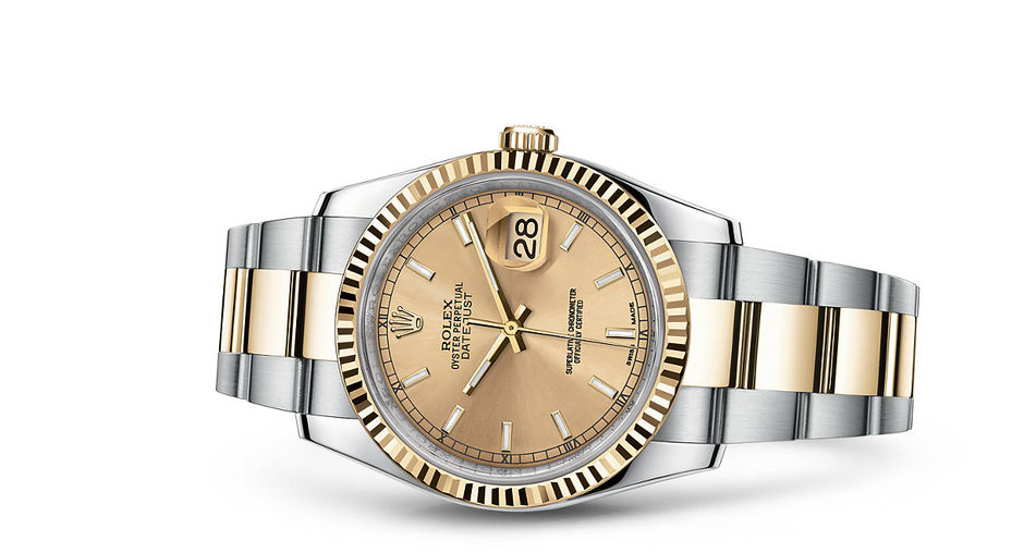 116233 champagne index dial Oyster Rolex Datejust 36