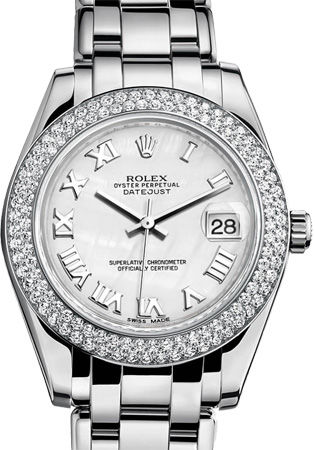 81339 mother of pearl Roman dial Rolex Pearlmaster