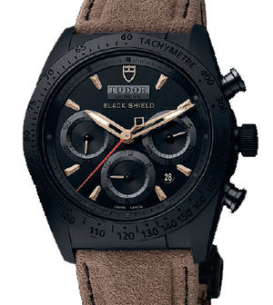 42000CN Leather strap Tudor Fastrider Black Shield