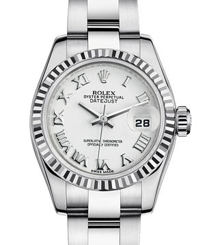 179174 white Roman dial Oyster  Rolex Lady-Datejust 26 Archive
