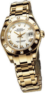 80318   white dial Rolex Pearlmaster