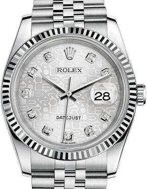 116234 Silver Jubilee design diamonds Jubilee Brac Rolex Datejust 36
