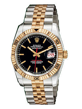 116261 black dial  Rolex Datejust 36 Turn-O-Graph