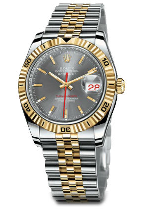 116263 grey dial jubilee Rolex Datejust 36 Turn-O-Graph