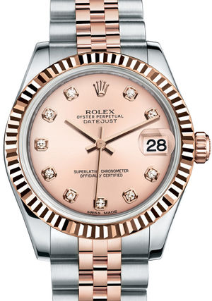178271 pink set with diamonds dial  Rolex Datejust 31