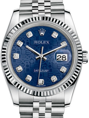 116234 Blue jubilee diamonds Jubilee Bracelet Rolex Datejust 36