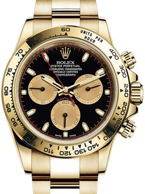 116508 Black and champagne Rolex Cosmograph Daytona