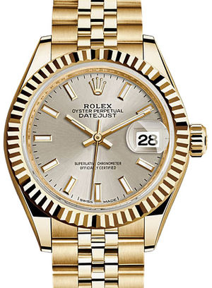 279178 Silver Rolex Lady-Datejust 28