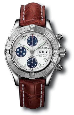 A13340.WHITE.CROCO.BA Breitling Avenger