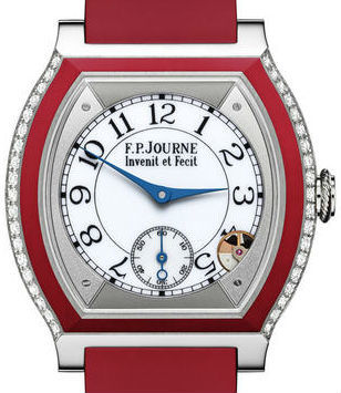Titanium set with diamonds red F.P.Journe Elegante