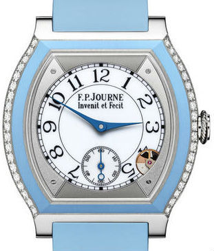 Titanium set with diamonds light blue F.P.Journe Elegante