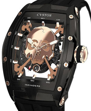 Inkvaders Skull Black Steel Red Gold 5N Cvstos Jetliner II Skull Invaders