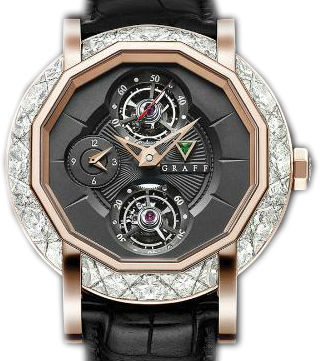 Diamond&Rose Gold With black dial  GRAFF Technical