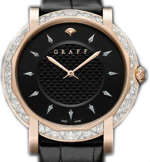 Diamonds&Rose Gold With Black Dial GRAFF Star