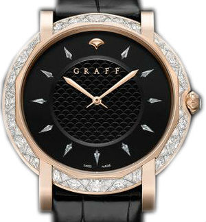 Diamonds&Rose Gold With Black Dial GRAFF Star