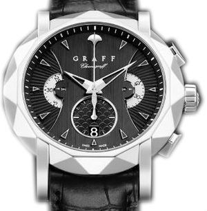 White Gold With Black Dial GRAFF ChronoGraff