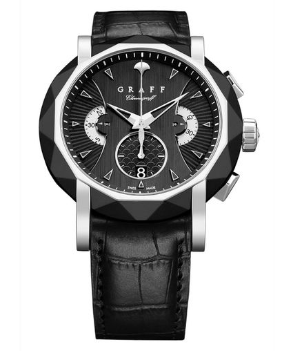 DLC&White Gold With Black Dial  GRAFF ChronoGraff