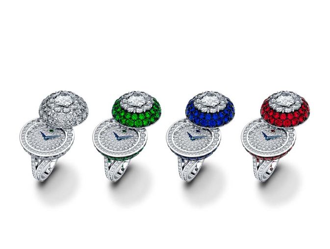 Halo Secret Ring Watch Sapphire&Diamond GRAFF High jewellery watches