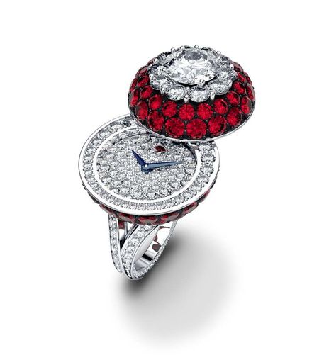 Halo Secret Ring Watch Ruby&Diamond GRAFF High jewellery watches