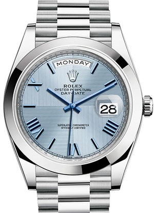 228206 Ice blue quadrant motif Rolex Day-Date 40
