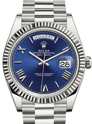 228239 blue dial Rolex Day-Date 40