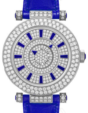 42 DM D2R CD SAP Blue Croco Franck Muller Double Mystery