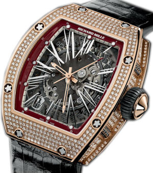 RM 023 Red Gold Diamonds Richard Mille Womens
