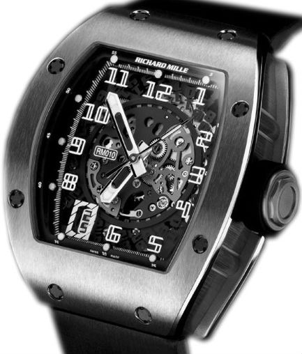 RM 010 Skeletonized Automatic White Gold Richard Mille Mens collectoin RM 001-050