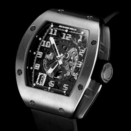 RM 010 Skeletonized Automatic White Gold Richard Mille Mens collectoin RM 001-050