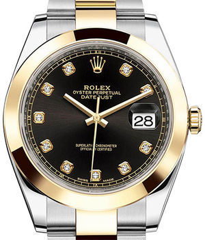 126303 Black set with diamonds Oyster Bracelet Rolex Datejust 41