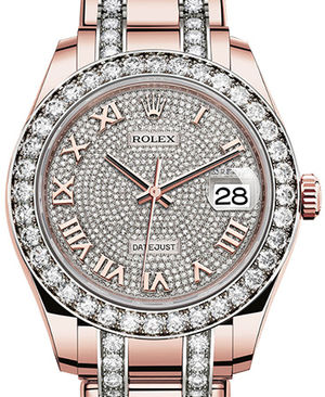 86285 Diamond-paved dial Diamond-set Pearlmaster Rolex Pearlmaster