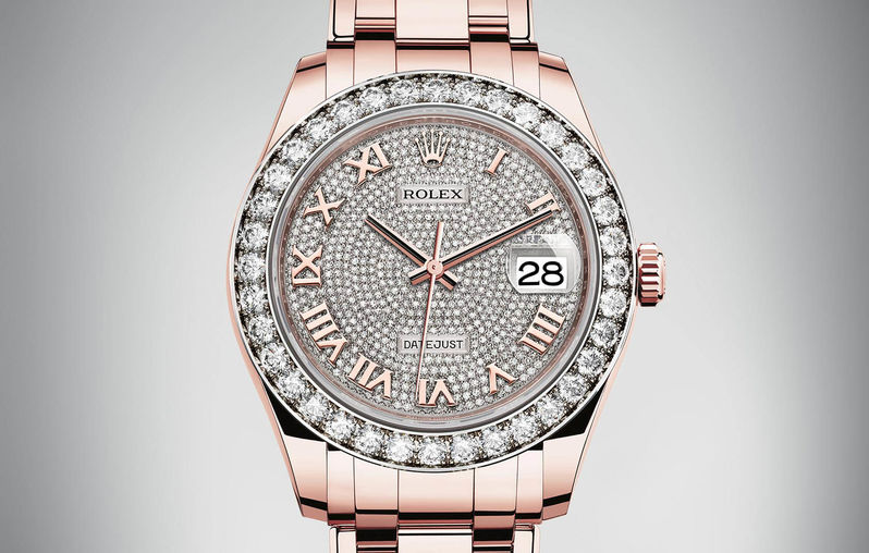 86285 Diamond-paved dial  Rolex Pearlmaster