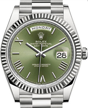 228239 Olive green dial Rolex Day-Date 40