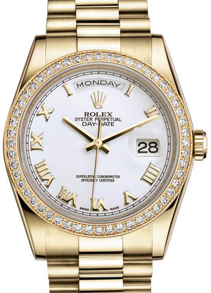 118348 White Roman dial Rolex Day-Date 36