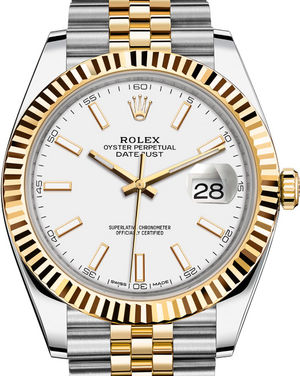 126333 White Jubilee Bracelet Rolex Datejust 41
