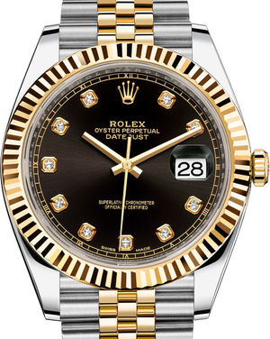 126333 Black set with diamonds Jubilee Bracelet Rolex Datejust 41