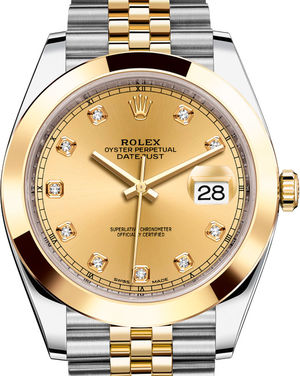 126303 Champagne set with diamonds Jubilee Bracele Rolex Datejust 41