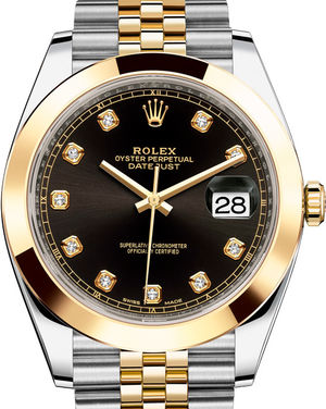 126303 Black set with diamonds Jubilee Bracele Rolex Datejust 41