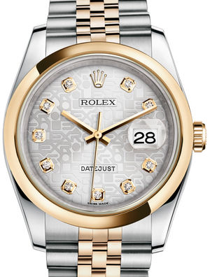 116203 Silver Jubilee design diamonds Jubilee Rolex Datejust 36