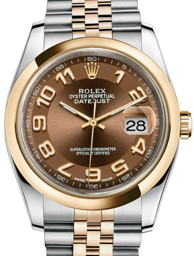116203 Bronze Arabic Jubilee Bracelet Rolex Datejust 36
