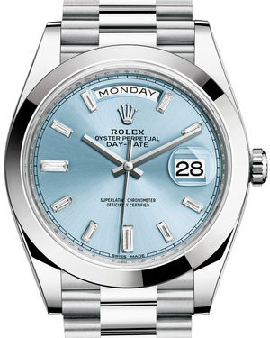 228206 Ice blue set with diamonds Rolex Day-Date 40
