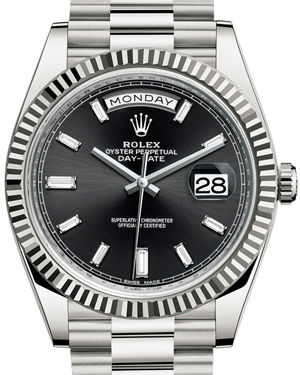228239 Black set with diamonds Rolex Day-Date 40