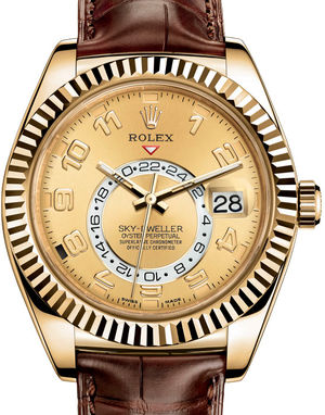 326138 Champagne Arabic Rolex Sky-Dweller