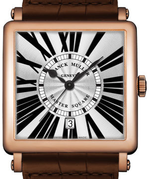 6000 H SC DT R Rose Gold Brown Leather Strap Franck Muller Master Square