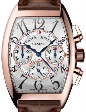 8880 CC AT Rose Gold Brown Leather Strap Franck Muller Cintree Curvex Chronograph