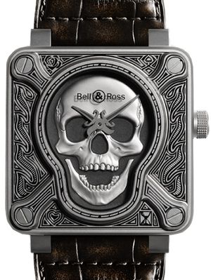 BR0192-SKULL-BURN Bell & Ross BR 01 Skull
