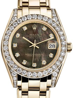 81158 Black mother-of-pearl set with diamonds Rolex Pearlmaster