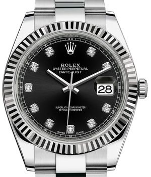 126334 Black set with diamonds Rolex Datejust 41