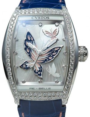 re-belle papillon steel diamond rose blue butterfl Cvstos Re-Belle