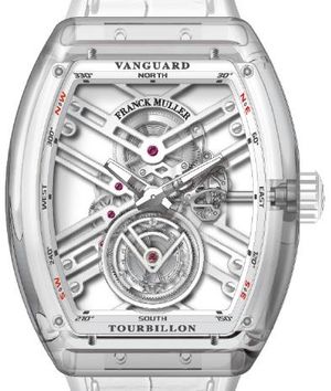 V 45 T SQT SAPPHIRE Franck Muller Vanguard Skeleton